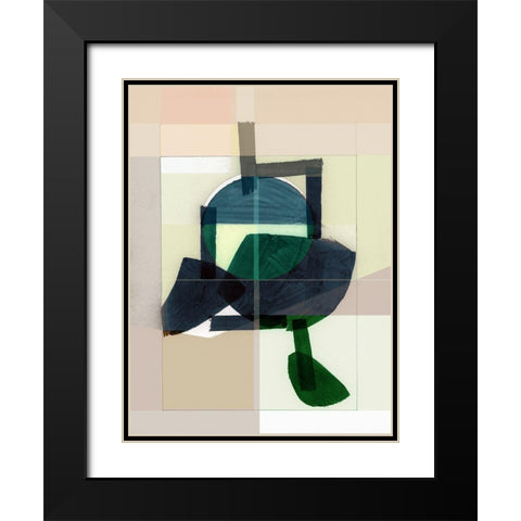 Earthly II Black Modern Wood Framed Art Print with Double Matting by Cartissi