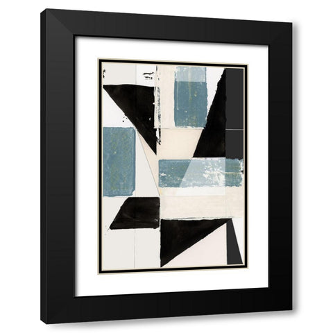 Monochrome Emblem I  Black Modern Wood Framed Art Print with Double Matting by Cartissi