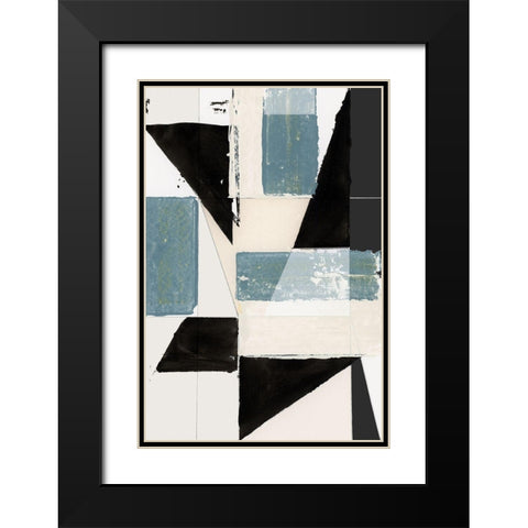 Monochrome Emblem I  Black Modern Wood Framed Art Print with Double Matting by Cartissi