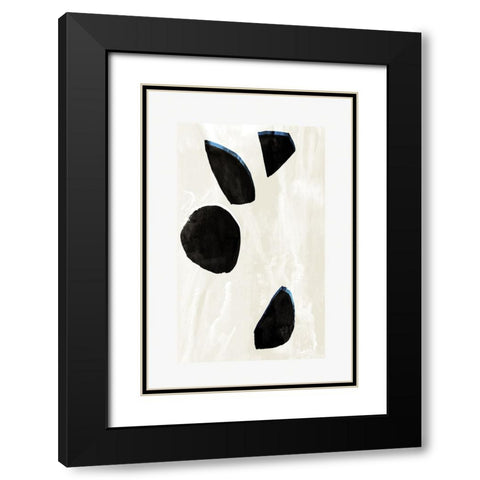 Neutral Black And White II Black Modern Wood Framed Art Print with Double Matting by Cartissi