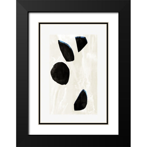 Neutral Black And White II Black Modern Wood Framed Art Print with Double Matting by Cartissi