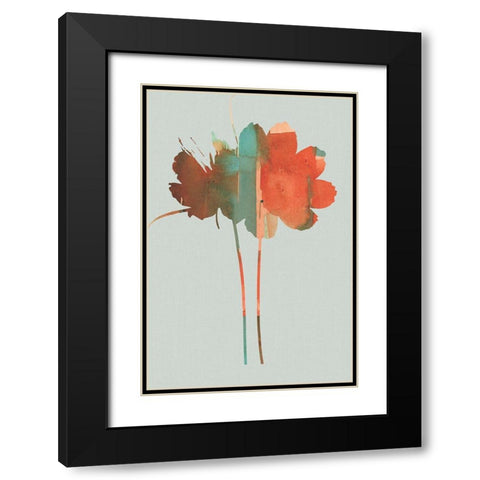 Pastel Union I Black Modern Wood Framed Art Print with Double Matting by Cartissi