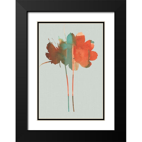 Pastel Union I Black Modern Wood Framed Art Print with Double Matting by Cartissi