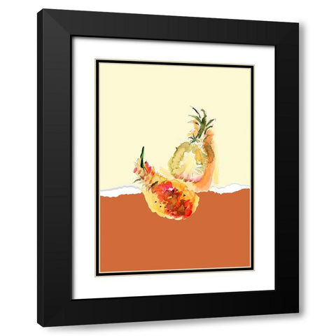 Fruit Contrast III Black Modern Wood Framed Art Print with Double Matting by Cartissi