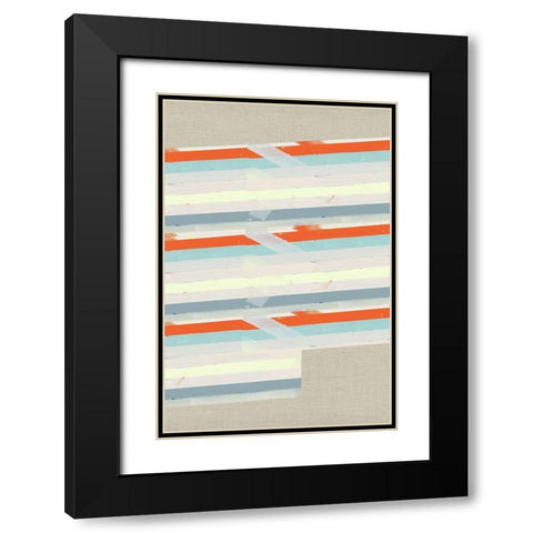 Three Stripes II  Black Modern Wood Framed Art Print with Double Matting by Cartissi