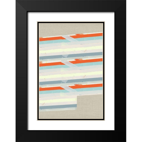 Three Stripes II  Black Modern Wood Framed Art Print with Double Matting by Cartissi