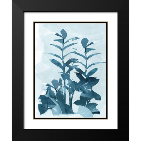 Blue Seaweed II  Black Modern Wood Framed Art Print with Double Matting by cartissi