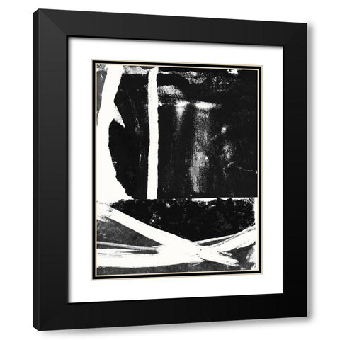 Black And White I  Black Modern Wood Framed Art Print with Double Matting by Cartissi