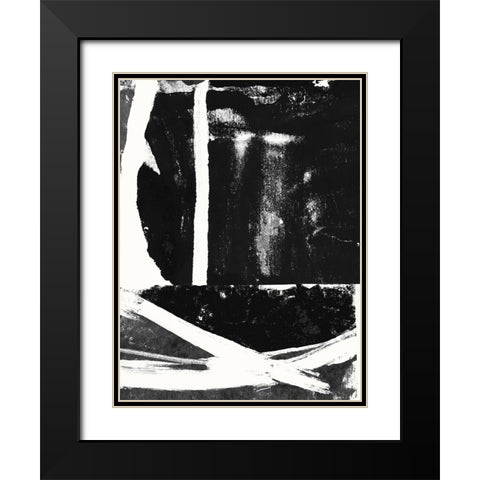 Black And White I  Black Modern Wood Framed Art Print with Double Matting by Cartissi