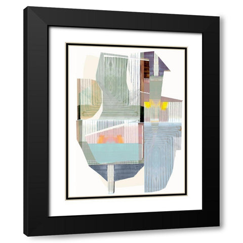 Bright Romance I Black Modern Wood Framed Art Print with Double Matting by Cartissi