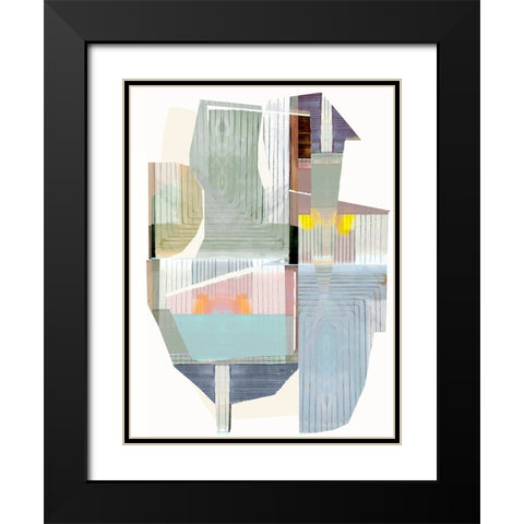 Bright Romance I Black Modern Wood Framed Art Print with Double Matting by Cartissi