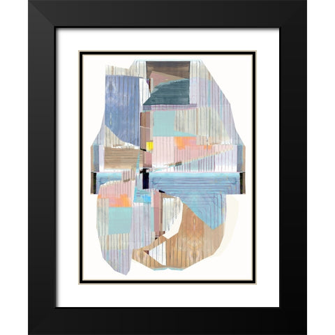 Bright Romance II Black Modern Wood Framed Art Print with Double Matting by Cartissi
