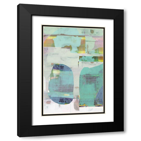 Electric Love II Black Modern Wood Framed Art Print with Double Matting by Cartissi