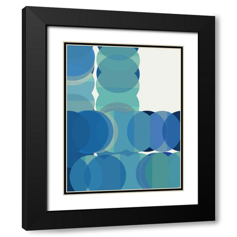 Repeat Dot Repeat I Black Modern Wood Framed Art Print with Double Matting by Cartissi