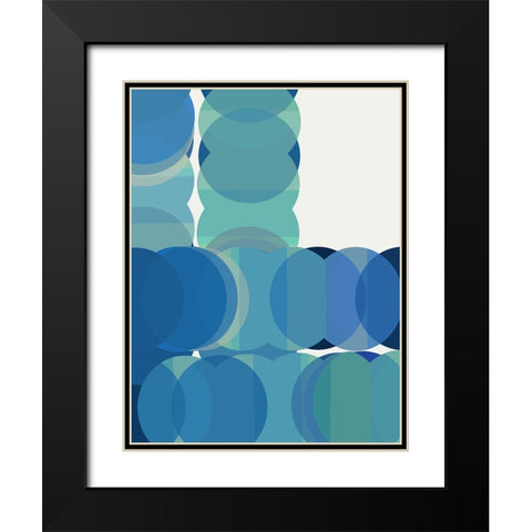 Repeat Dot Repeat I Black Modern Wood Framed Art Print with Double Matting by Cartissi