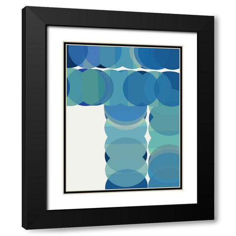 Repeat Dot Repeat II Black Modern Wood Framed Art Print with Double Matting by Cartissi