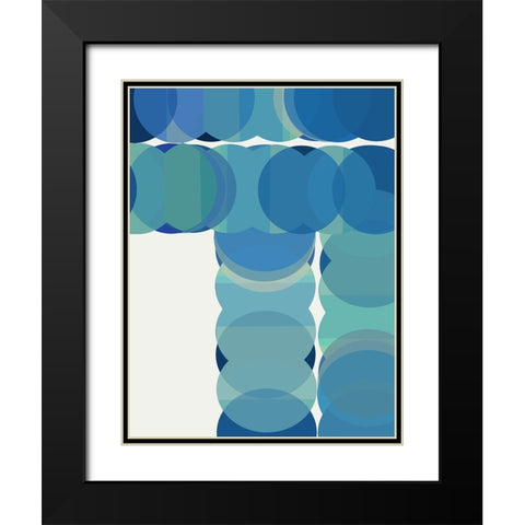 Repeat Dot Repeat II Black Modern Wood Framed Art Print with Double Matting by Cartissi