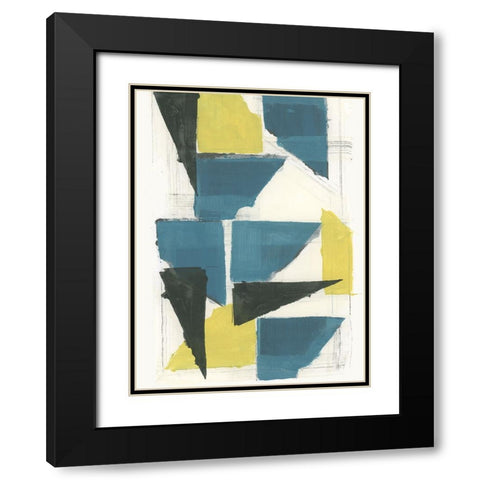 Golden Metallics II  Black Modern Wood Framed Art Print with Double Matting by Cartissi