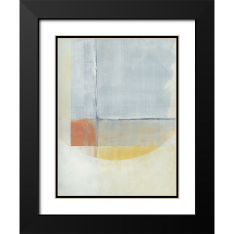 White Cornish Walls I Black Modern Wood Framed Art Print with Double Matting by Cartissi