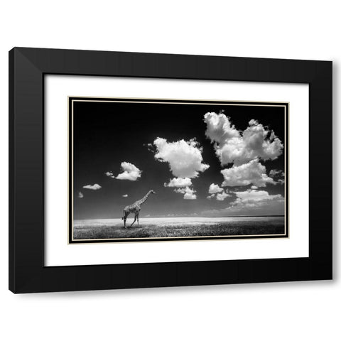 Ghizzi Panizza -Gone with the Clouds Black Modern Wood Framed Art Print with Double Matting by 1x