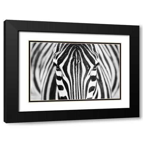Alhumaid Black Modern Wood Framed Art Print with Double Matting by 1x