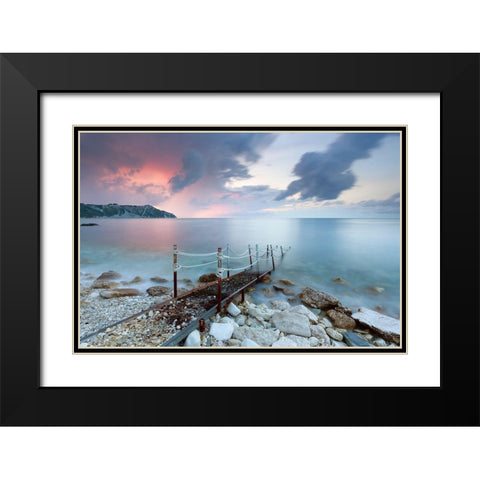 Path to the Light Black Modern Wood Framed Art Print with Double Matting by Coppari