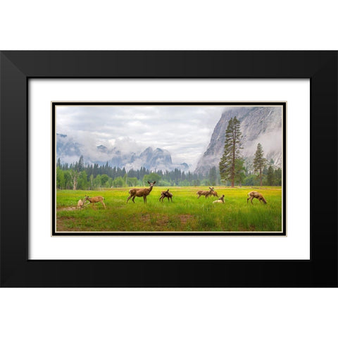 A Feeling of Ancient Time Black Modern Wood Framed Art Print with Double Matting by Mao