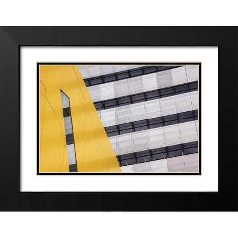 Continuation Black Modern Wood Framed Art Print with Double Matting by Hammer