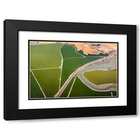 Darby - Boundaries Black Modern Wood Framed Art Print with Double Matting by 1x