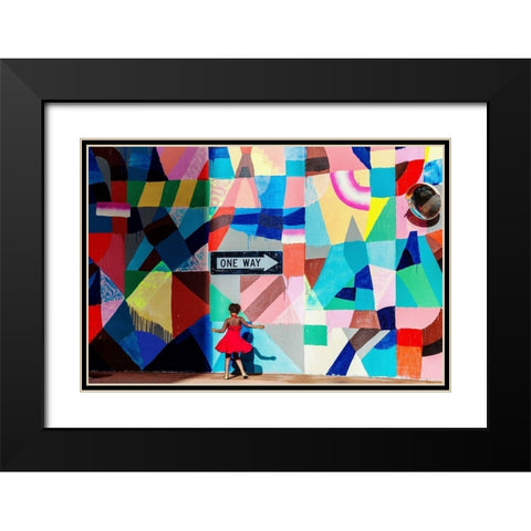 Salgado Gispert- One Way Black Modern Wood Framed Art Print with Double Matting by 1x