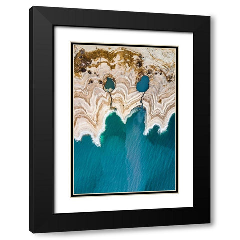 Stein - Face of the Earth Black Modern Wood Framed Art Print with Double Matting by 1x
