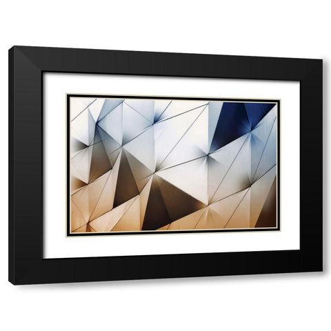 Trangles Art - Maastricht Black Modern Wood Framed Art Print with Double Matting by 1x