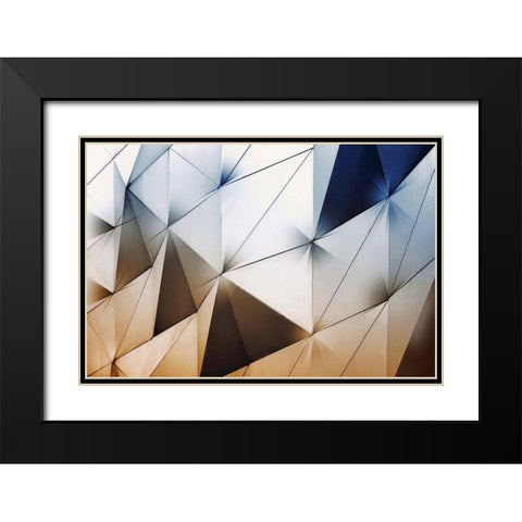Trangles Art - Maastricht Black Modern Wood Framed Art Print with Double Matting by 1x