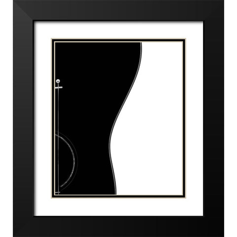 Guitar  Black Modern Wood Framed Art Print with Double Matting by Kala