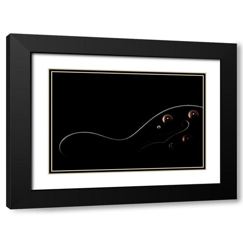 Sensualidad musical Black Modern Wood Framed Art Print with Double Matting by Marfanlo