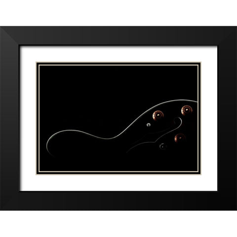 Sensualidad musical Black Modern Wood Framed Art Print with Double Matting by Marfanlo