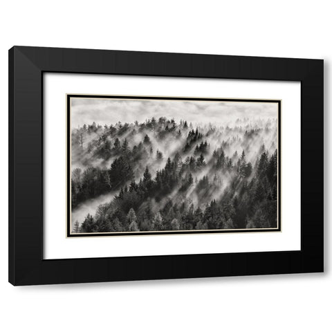 Sundance Evening Black Modern Wood Framed Art Print with Double Matting by Baloh