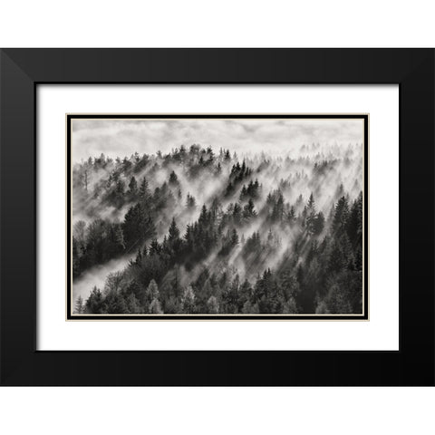 Sundance Evening Black Modern Wood Framed Art Print with Double Matting by Baloh