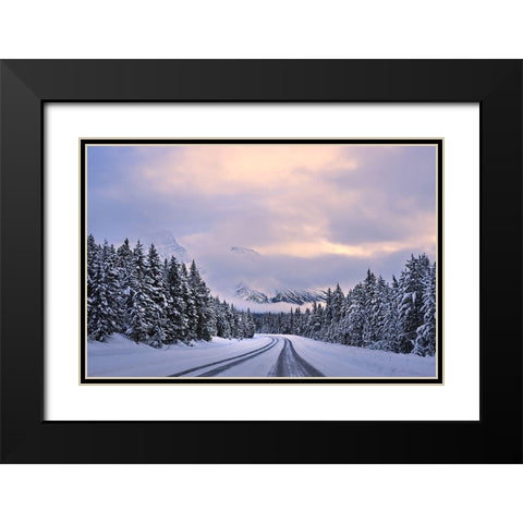 To the Wonderland Black Modern Wood Framed Art Print with Double Matting by Xu