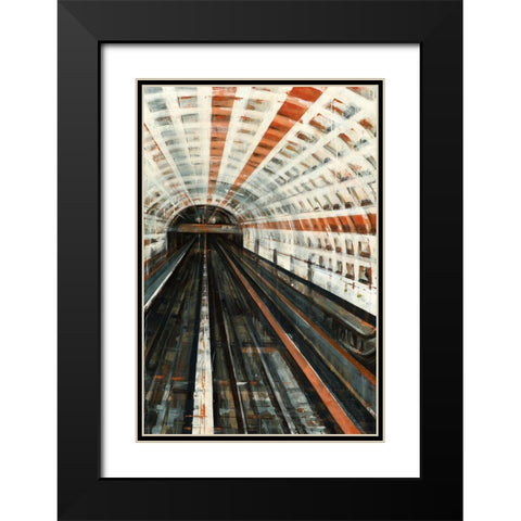 Metro Black Modern Wood Framed Art Print with Double Matting by Droug, Anya