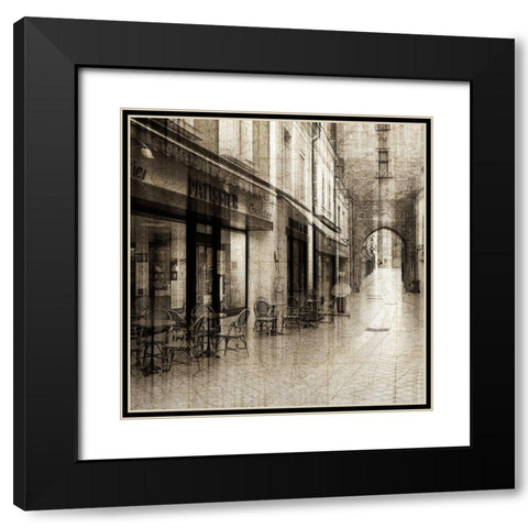 Blurred Visions II Black Modern Wood Framed Art Print with Double Matting by YK Studios