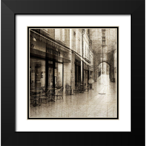 Blurred Visions II Black Modern Wood Framed Art Print with Double Matting by YK Studios