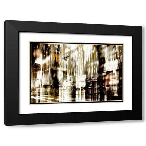 Intentions I Black Modern Wood Framed Art Print with Double Matting by YK Studios