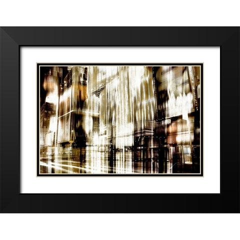 Intentions I Black Modern Wood Framed Art Print with Double Matting by YK Studios