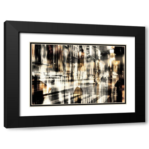 Intentions II Black Modern Wood Framed Art Print with Double Matting by YK Studios
