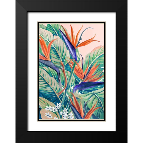 Joyful Paradise  Black Modern Wood Framed Art Print with Double Matting by Earle, Cathy
