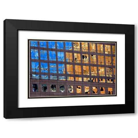 Lion In Water Black Modern Wood Framed Art Print with Double Matting by Zimbalist, David
