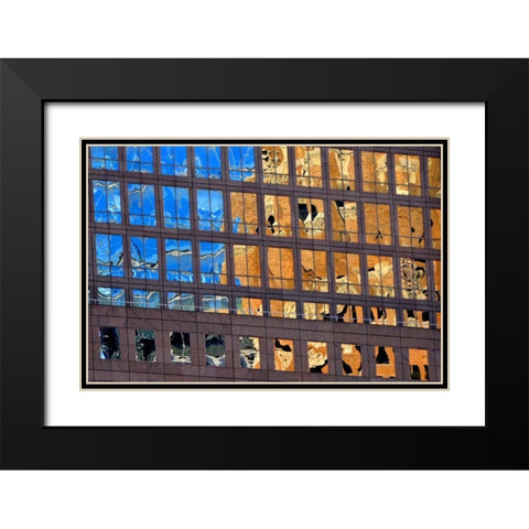 Lion In Water Black Modern Wood Framed Art Print with Double Matting by Zimbalist, David