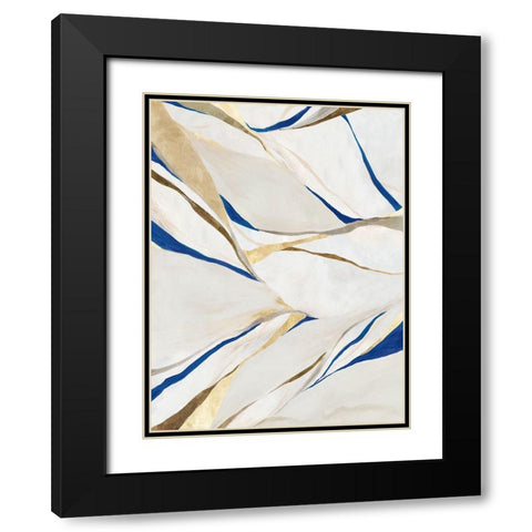 Metalics I  Black Modern Wood Framed Art Print with Double Matting by Hazel J