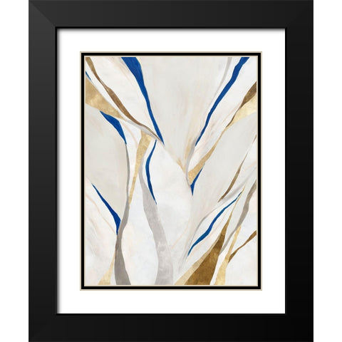 Metalics II Black Modern Wood Framed Art Print with Double Matting by Hazel J